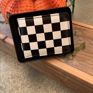 BUCKLE DOWN MENS BLACK CHECKED WALLET